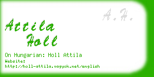 attila holl business card